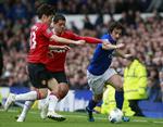 Hovedroller. Javier Hernandez (i midten) bragte United foran 1-0, mens Leighton Baines (t.h.) var tæt på at udligne for Everton. 