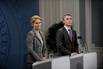 Tak. Efter en arbejdsfrokost med statsminister Helle Thorning-Schmidt (S) takkede Norges statsminister, Jens Stoltenberg, for omsorgen, da Norge i sommer blev ramt af tragedien på Utøya. 