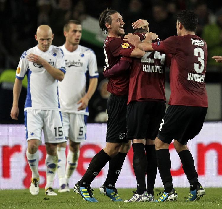 2-2. Hannover kom foran to gange i det første møde med FCK. 