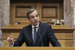 Krise.  Antonio Samaras vil trods forlydender om det modsatte ikke danne en ny samlingsregering i Grækenland. I stedet opfordrer han Papandreous til at gå af. 