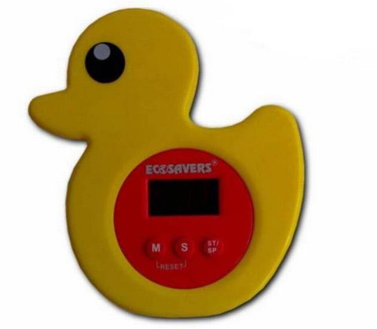 Rapt. Med et ur i brusekabinen bliver det let at tage kortere bade. 
