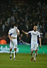 optimist. Selv om det blev nederlag mod Hannover 96, synes Sölvi Ottesen (tv.), at FCK har fortjent at komme videre. 