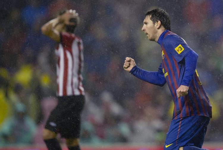 2-2. En sen udligning af Lionel Messi sikrede FC Barcelona et enkelt point i Bilbao. 
