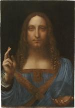 Særfund. Det var en ændring i kompositionen af Jesu hånd og kendetegn i de særlige da Vinci-krøller, der afslørede maleriets sande identitet. 