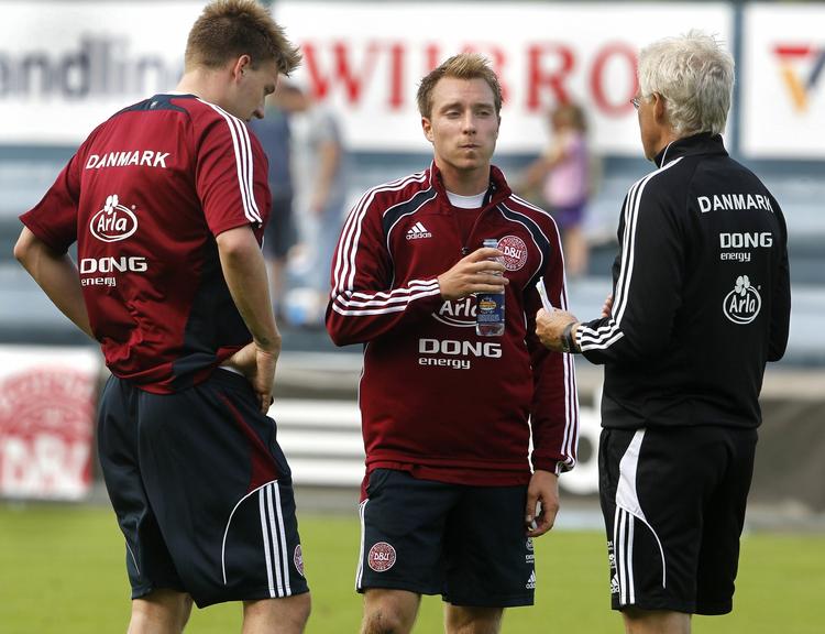 Stjernefrøet. Christian Eriksen (i midten) blev i aftes kåret til årets danske fodboldspiller. 