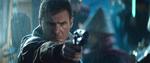 Fortsættelse. Harrison Ford i 'Blade Runner', den dystopiske fremtidsversion af LA, fra 1982. 