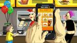 McDonalds nye app er holdt i en stil som et retro-80´er spil, hvor målet er at samle nok virtuelle en-kroner, der kan indløses til burgere, sodavand eller gulerødder. 