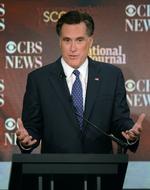 præsidentkandidat. Republikanernes kandidater til præsidentvalgkampen i USA mødtes i aftes til debat. Her favoritten Mitt Romney. 