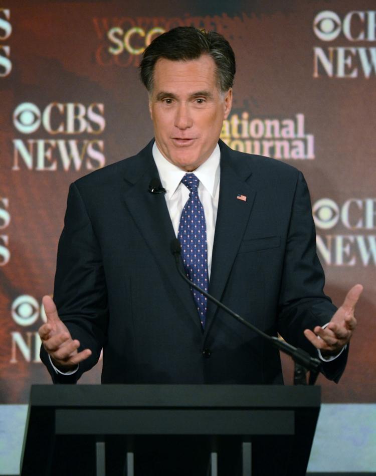 præsidentkandidat. Republikanernes kandidater til præsidentvalgkampen i USA mødtes i aftes til debat. Her favoritten Mitt Romney. 