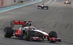 Sejr. Det var tredje gang i år Hamilton vandt et formel 1-løb. 