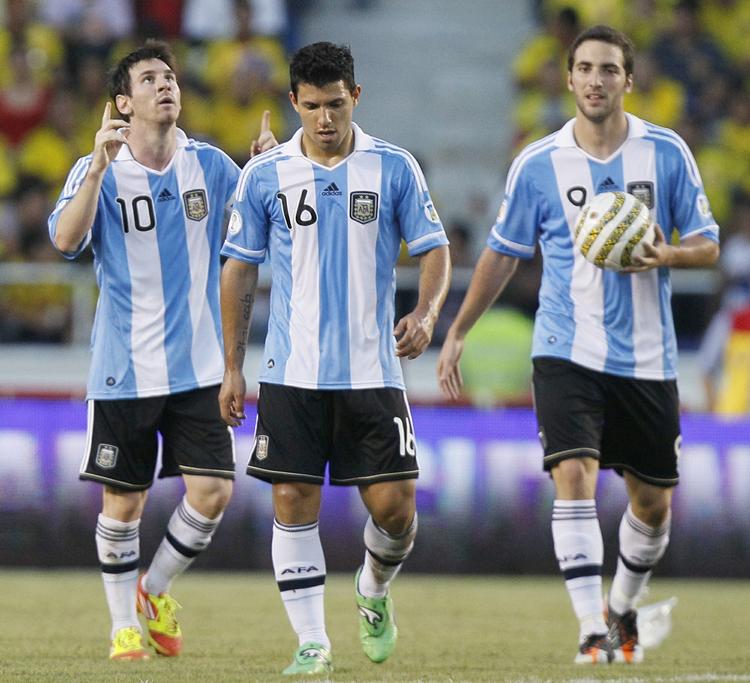 Treenigheden. Messi, Agüero og Higuain var mændene bag den argentinske sejr. 