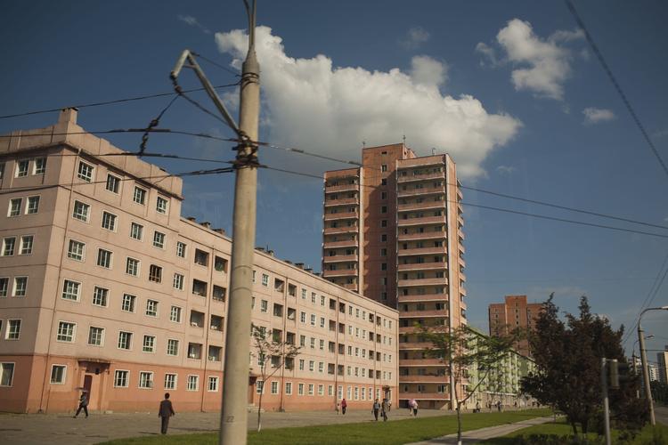 Bygninger i hovedstaden Pyongyang. 