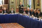 Forhandlinger. Mario Monti (til venstre) har de seneste dage haft stribevis af møder for at få den nye regering på plads. 