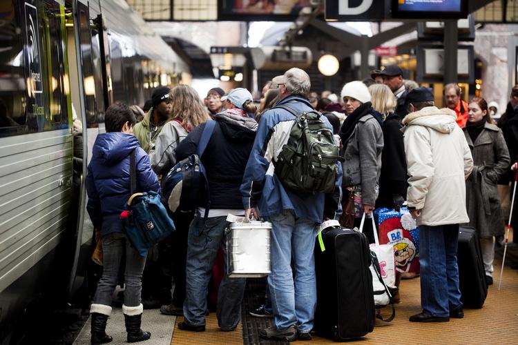 trængsel. Det vil være en god idé at bestille pladsbillet til toget den kommende tid, oplyser DSB. (arkivfoto) 