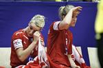 playmaker. Lærke Møller (tv) var netop vendt tilbage i kamp for FCM efter en skade og blev udtaget til landsholdets VM-trup. Men nu er skulderen blevet overbelastet. 