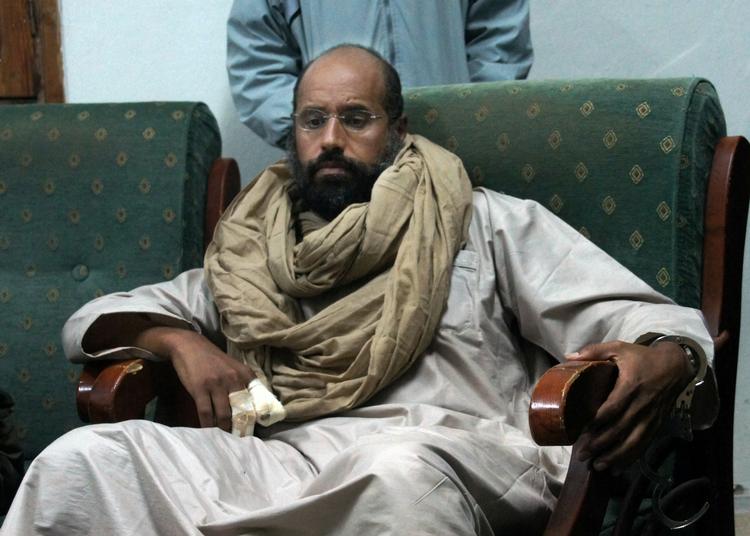 Fanget. Saif al-Islam fotograferet i weekenden, efter at han blev taget til fange af de nye magthavere i Libyen. 