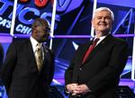 Populær. Newt Gingrich (til højre) havde en god debat, som var med til understrege hans gode dagsform. 