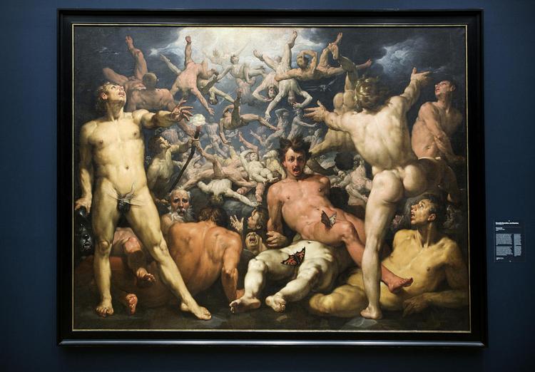 morale. Christian IV var ikke bare en stor kunstelsker. Han omgav sig især med malerier, der formanede om at bruge magt med ydmyghed. Som her på Cornelis van Haarlems 'Titanernes fald', hvor halvguderne betaler prisen  for at udfordre guderne. 