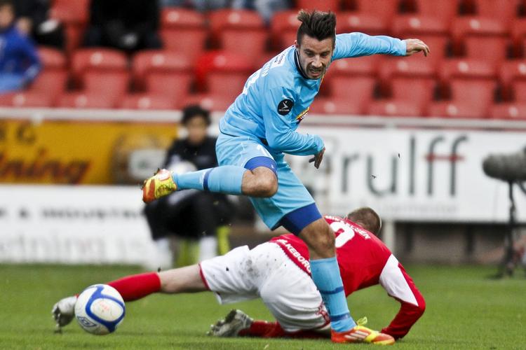 tophold. FC Nordsjællands Mikkel Beckman viste flere prøver på sin farlighed i kampen mod Silkeborg. 