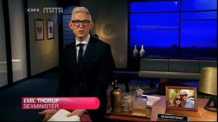 Sensation. Emil Thorup er vært for det sexfikserede DR MAMA-program 'Sexministeriet'. 