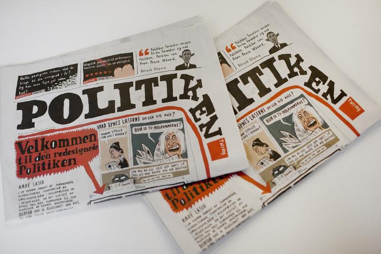 Ny avis. Redesignet af Politiken byder bl.a. på nye journalistiske højdepunkter, indførsel af 'dagens tema' i 1. sektion og nye emneord, som bliver markeret med røde, fede typer. 
