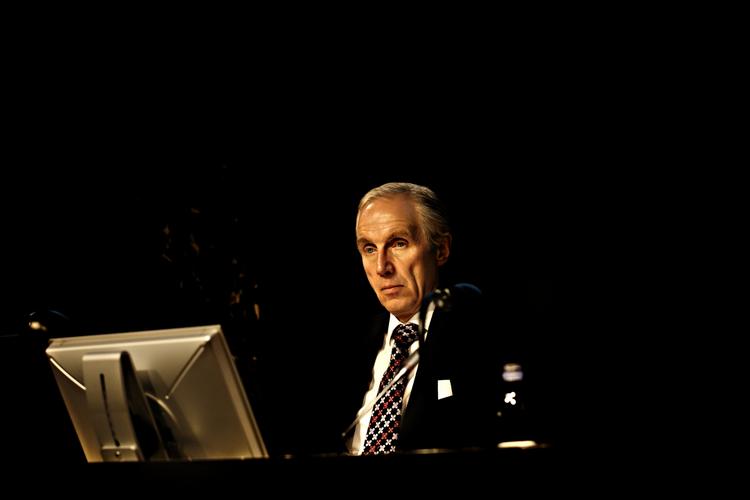 Formandstale. Peter Straarup er formand for pengeinstitutternes brancheorganisation, Finansrådet. Danske Bank har tidligere varslet, at den er ved at lede efter afløseren for sin øverste chef, når han trækker sig for at gå på pension. 