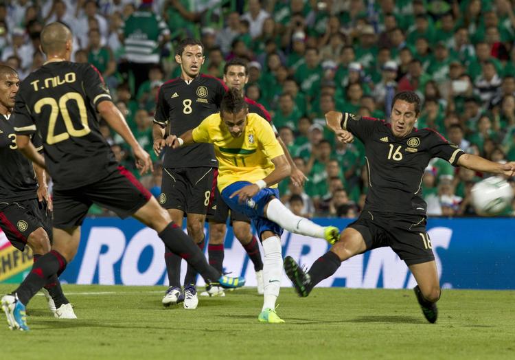MÅLFARLIG. Neymar er trods sin unge alder Brasiliens foretrukne spydspids på landsholdet. 