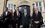 Vidner. Søren Pind (tv.) slipper muligvis, men Troels Lund Poulsen, Lars Løkke Rasmussen og Peter Christensen skal efter alt at dømme vidne i skattesagen. 