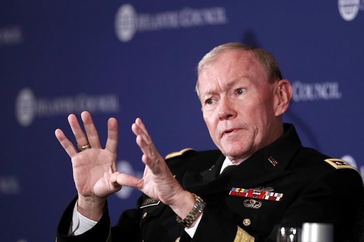 GENERALSTABSCHEF. Martin Dempsey frygter følgerne af euroens vaklen. 