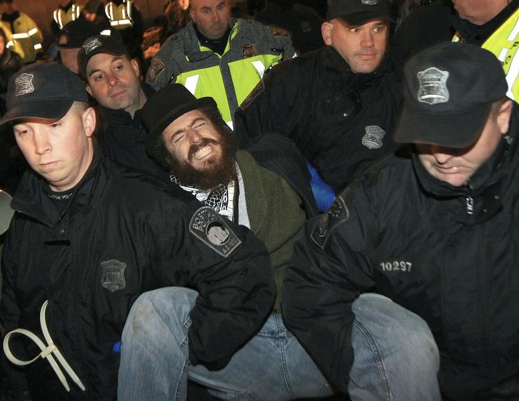 Slut. Demonstranter i Boston har  gennem de seneste måneder protesteret mod økonomisk ulighed. 