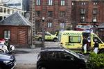 GERNINGSSTED. Politiet afspærrede en del af Rahbeks Alle under branden. 