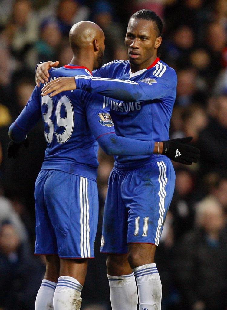 makkerpar. Efter kontrakten med Nicolas Anelka (tv.) er Shenhua nu interesseret i Didier Drogba (th.). 