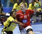kontra. Kristina Bille var velspillende og scorede tre af de danske mål mod Angola. 