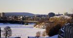 Udsigt over Ottawa River og Alexandra Bridge. 