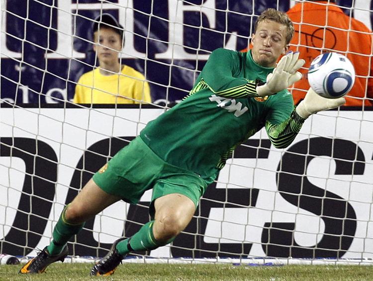 Reddet. Anders Lindegaard er inde i en stærk periode. 