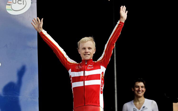 guldjubel. Mads Würtz Schmidt hyldes på Rådhuspladsen i København for sin VM-titel. 