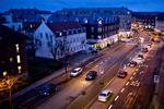 Grænsen. Regeringen lægger op til at betalingsringen skal løbe langs grænsen til Københavns Kommune. Som her ved grænsen mellem Københavns Kommune og Gentofte Kommune. Grænsen går mellem det røde mustenshus til venstre og det hvide hus med rødt tag. 
