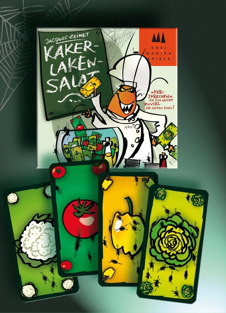 Kortspillet Kakerlaksalat er uforpligtende, brølende morsomt og en god test udi koncentration og mundgøgl. 