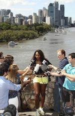 Populær. Serena Williams får mellem tennis og shopping også tid til at snakke med pressen... 