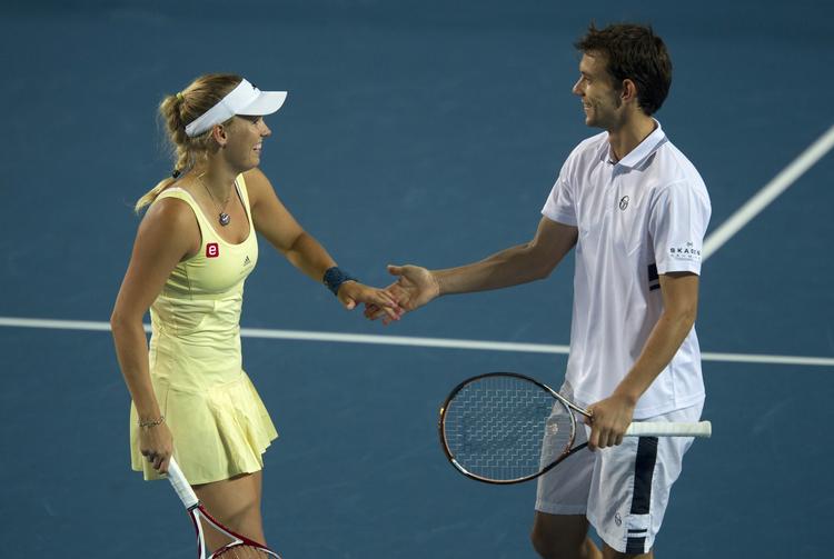 Nederlag. Wozniacki og Løchte Nielsen åbnede bedst, men kunne ikke stå  distancen mod det bulgarske par. 