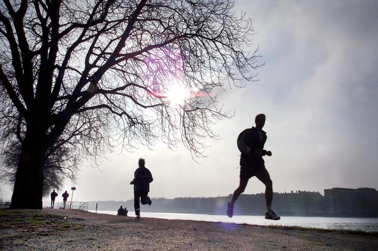 Motionsløb ved Søerne i København. 