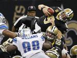 Vindertype. Drew Brees (øverst) var ophavsmand til tre touchdown. 