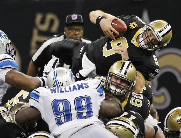 Vindertype. Drew Brees (øverst) var ophavsmand til tre touchdown. 