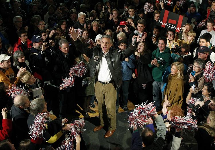 OPTIMIST. Trods dårlige meningsmålinger er Jon Huntsman overbevist om, at han kan vinde primærvalget i New Hampshire. 