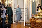 Tillykke. Dronning Margrethe ved dagens pressemøde. På lørdag er det hendes 40 års jubilæumsdag. 