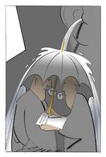 Magtmisbrug. Det afgørende er, at vi får opkvalificeret journaliststanden. Tegning: Per Marquard Otzen 