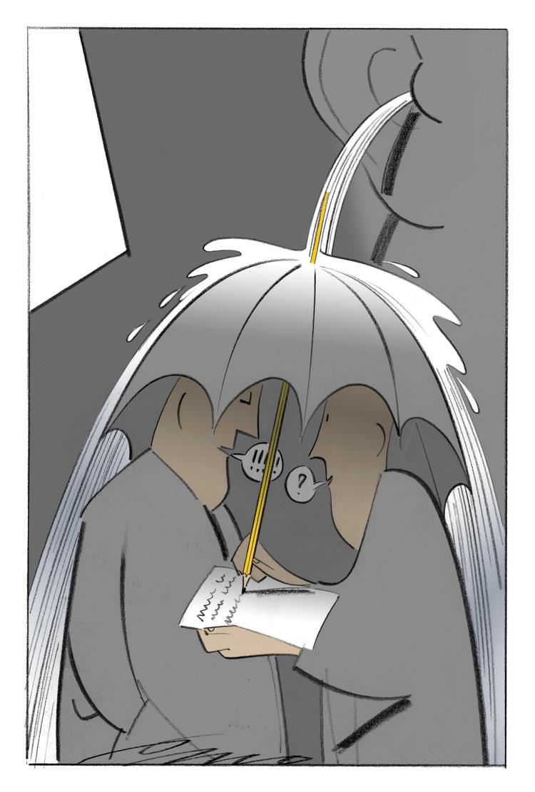 Magtmisbrug. Det afgørende er, at vi får opkvalificeret journaliststanden. Tegning: Per Marquard Otzen 