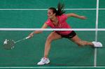 UDE. I en kamp mod verdens nummer 4 tabte verdens nummer 5, da Tine Baun røg ud til Saina Nehwal. 