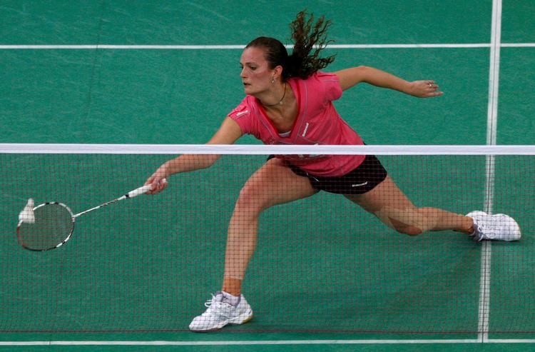 UDE. I en kamp mod verdens nummer 4 tabte verdens nummer 5, da Tine Baun røg ud til Saina Nehwal. 