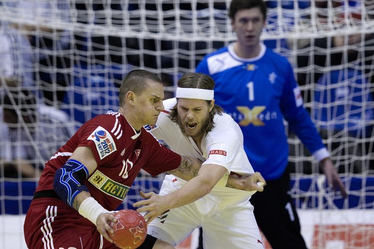 svingende. Det var meget op og ned for Mikkel Hansens indsats i EM-åbningskampen mod Slovakiet. 